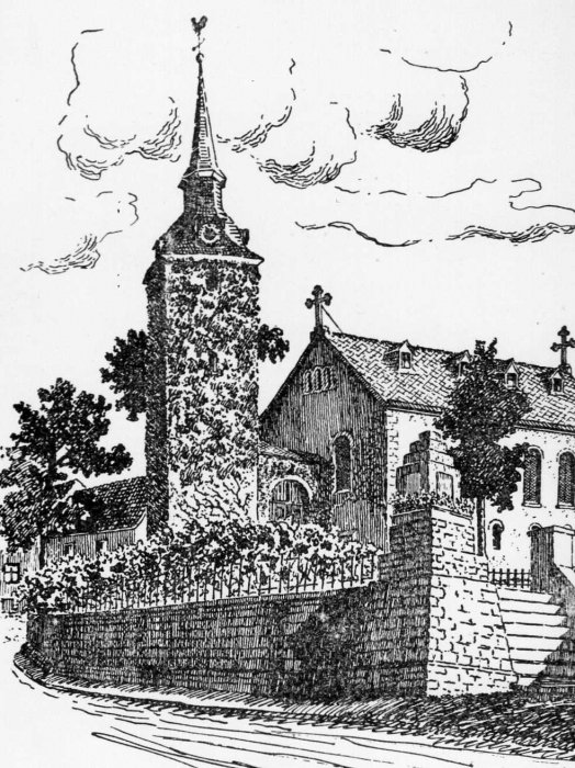 Drabenderhöher Kirche - Zeichnung von 1937