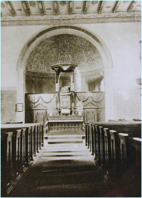 Drabenderhöhe Kirche - Innenansicht 1910