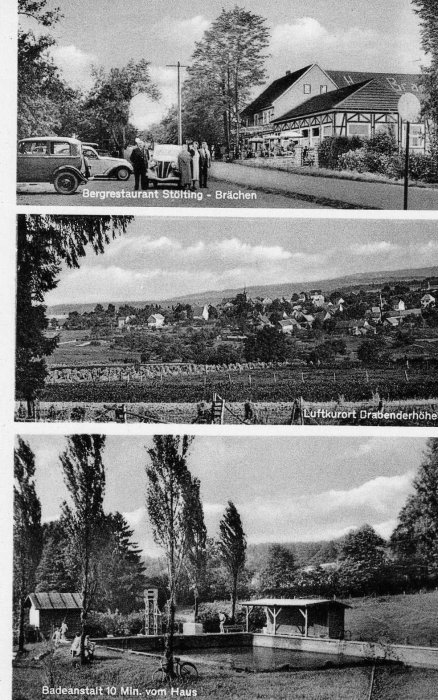 Postkarte um 1936 mit Brächen, Scheidt und Verr