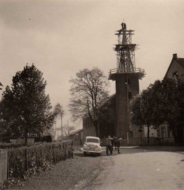 Kirche von der Zeitstrasse aus, Mai 1953