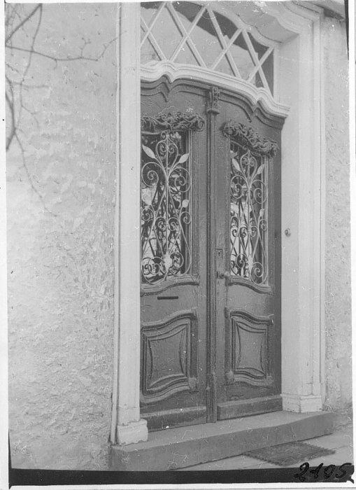 Nr. 2105 Pfarrhaus Drabenderhöhe, zweiflüglige Haustür, 01.04.1931